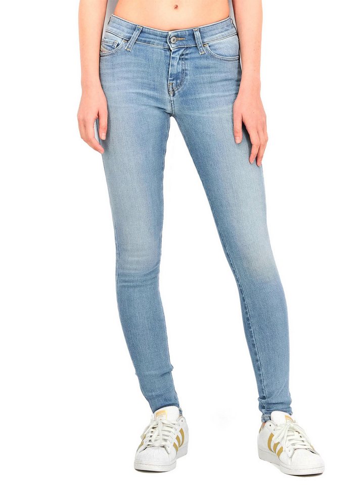 Diesel Skinny-fit-Jeans 2017 D-Slandy R096L Superstretch mit regulärem Bund, hellblau von Diesel