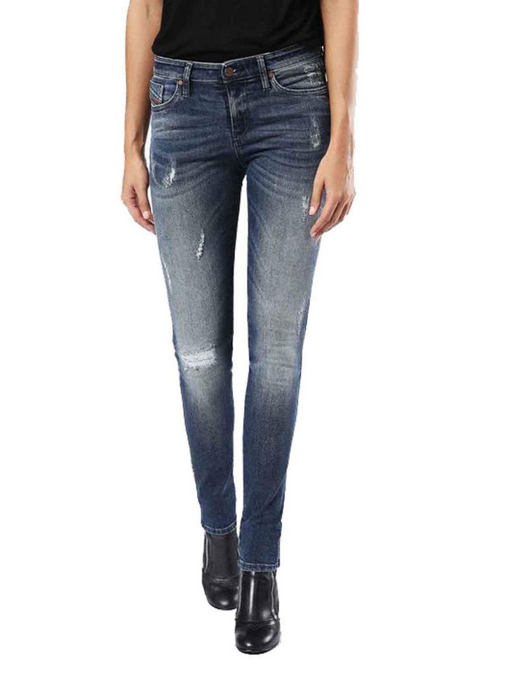 Diesel Skinny-fit-Jeans Diesel Skinzee 0677F Damen Jeans Hose Skinny Super Slim von Diesel
