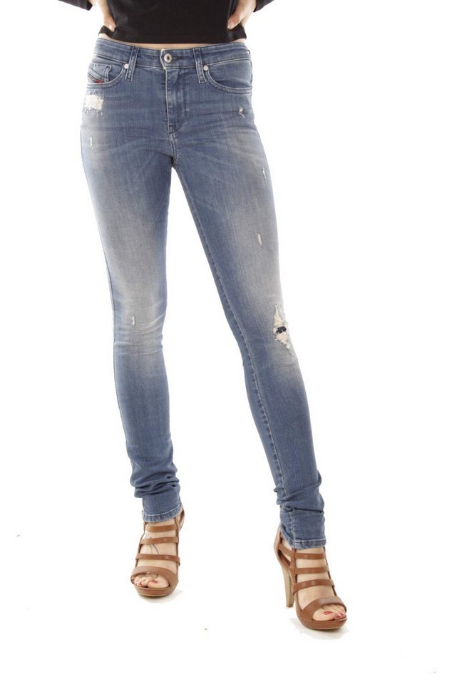 Diesel Skinny-fit-Jeans Diesel Skinzee R4MU8 Damen Jeans Hose Skinny Super Slim von Diesel