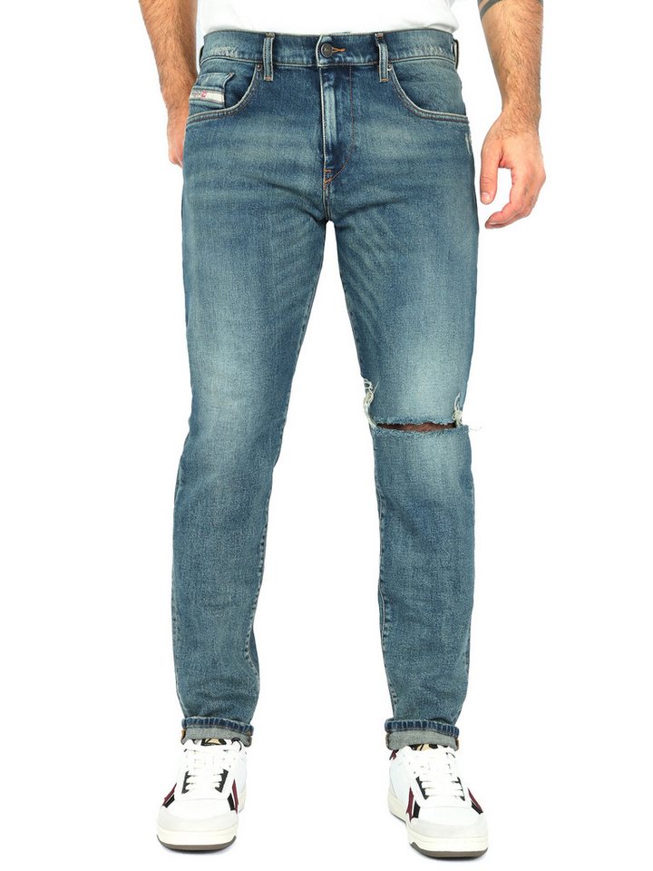 Diesel Slim-fit-Jeans Destroyed Look - 2019 D-Strukt 007M5 - Länge:32 von Diesel