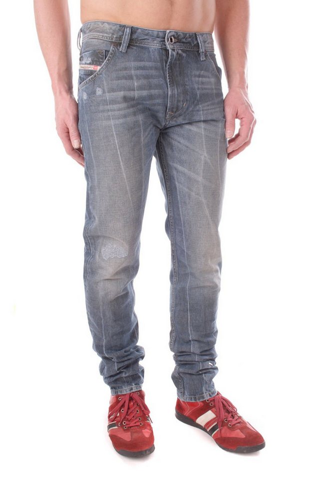 Diesel Slim-fit-Jeans Diesel Krayver 0837H Herren Jeans Hose Slim Carrot von Diesel
