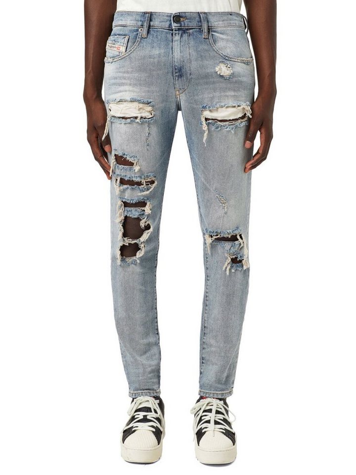 Diesel Slim-fit-Jeans Knöchellange Destroyed Jeans - D-Strukt 09B40 - W32 L34 von Diesel