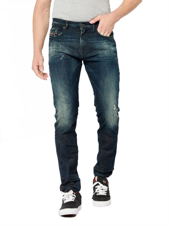 Diesel Slim-fit-Jeans Superstretch Paint-Look - D-Strukt 09B50 - W34 L32 von Diesel