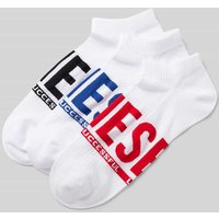 Diesel Socken mit Label-Print im 3er-Pack in Weiss, Größe 39-42 von Diesel