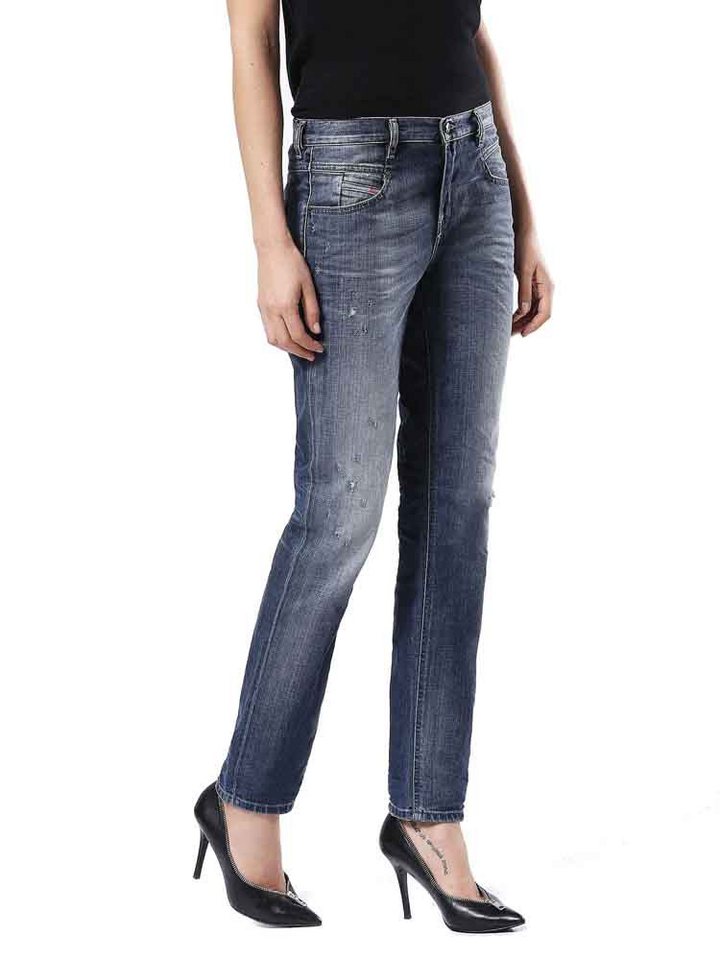 Diesel Straight-Jeans Diesel Belthy 0853S Damen Jeans Hose Slim Straight von Diesel