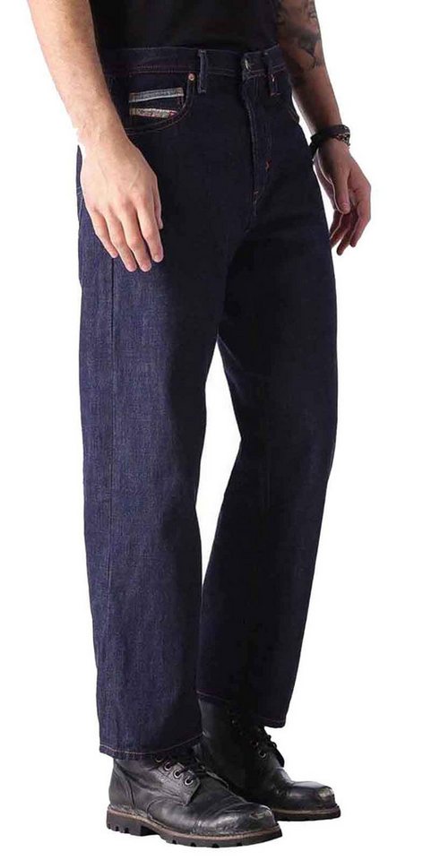 Diesel Straight-Jeans Diesel Herren Jeans Hose Khiro 0076C Regular Straight von Diesel