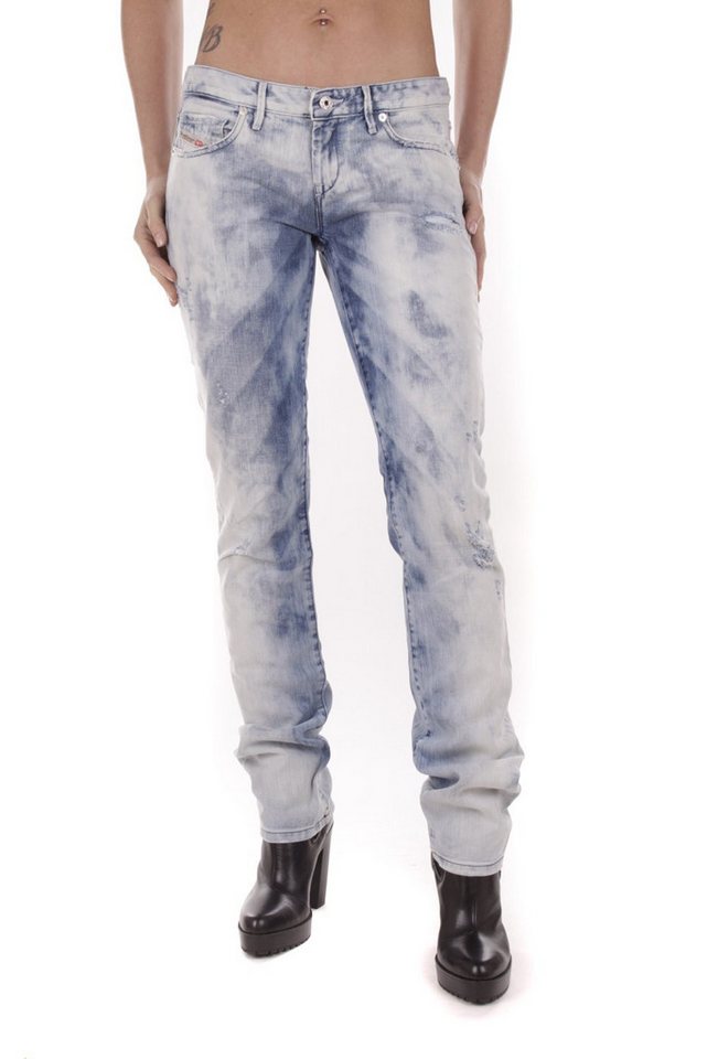 Diesel Straight-Jeans Diesel Myboy 0827B Damen Jeans Hose Slim Straight Low Waist von Diesel