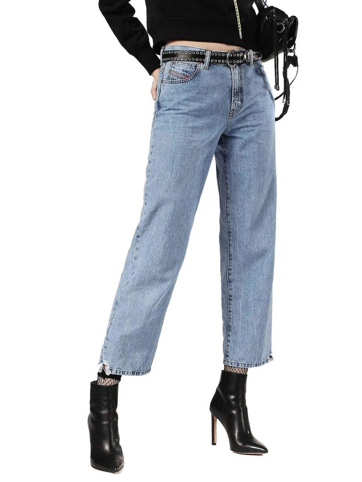 Diesel Straight-Jeans Diesel Niclah-E 084RE Damen Jeans Regular Straight von Diesel