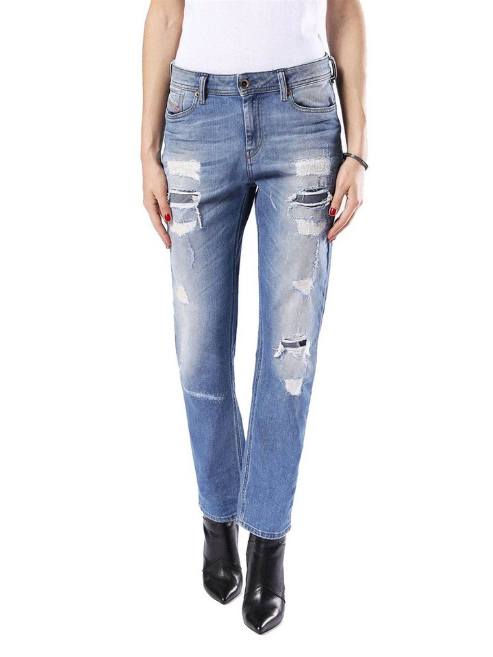 Diesel Straight-Jeans Diesel Reen 0674Q Stretch Damen Jeans Regular Straight von Diesel