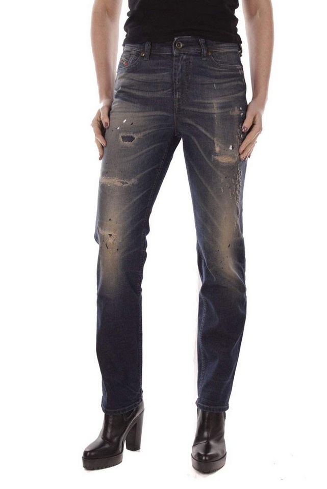 Diesel Straight-Jeans Diesel Reen 0854W Stretch Damen Jeans Hose Regular Straight von Diesel