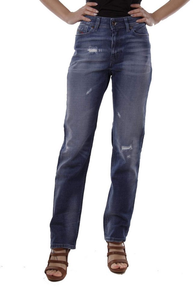 Diesel Straight-Jeans Diesel Reen 0860F Damen Jeans Regular Straight von Diesel