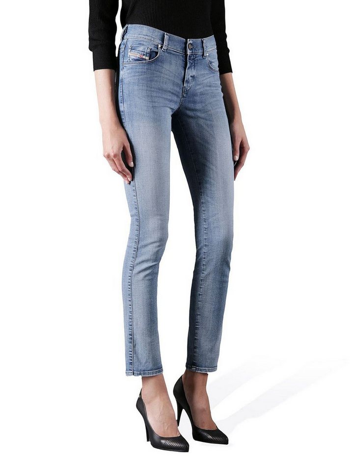Diesel Straight-Jeans Diesel Sandy 0667E Stretch Damen Jeans Hose Slim Straight von Diesel