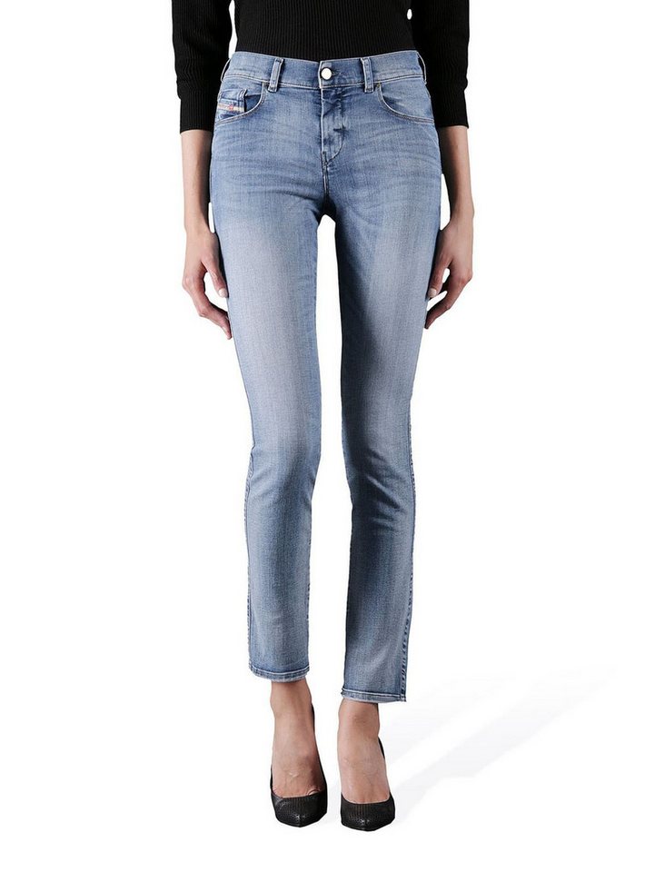 Diesel Straight-Jeans Diesel Sandy 0667E Stretch Damen Jeans Hose Slim Straight von Diesel