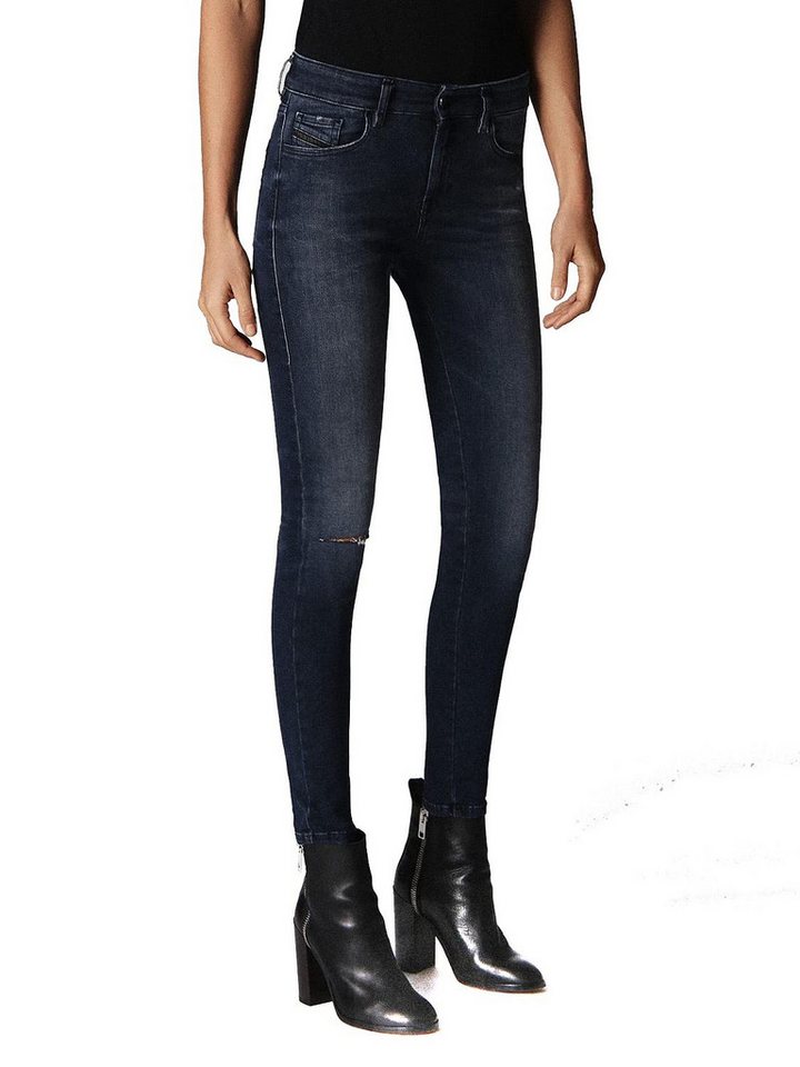 Diesel Straight-Jeans Diesel Slandy 084JP Stretch Damen Jeans Hose Slim Straight von Diesel