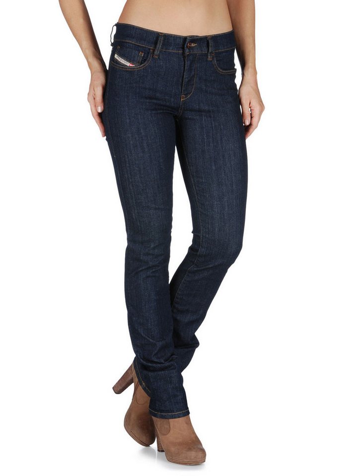 Diesel Straight-Jeans Diesel Straitzee 0881K Damen Jeans Hose Regular Slim Straight von Diesel