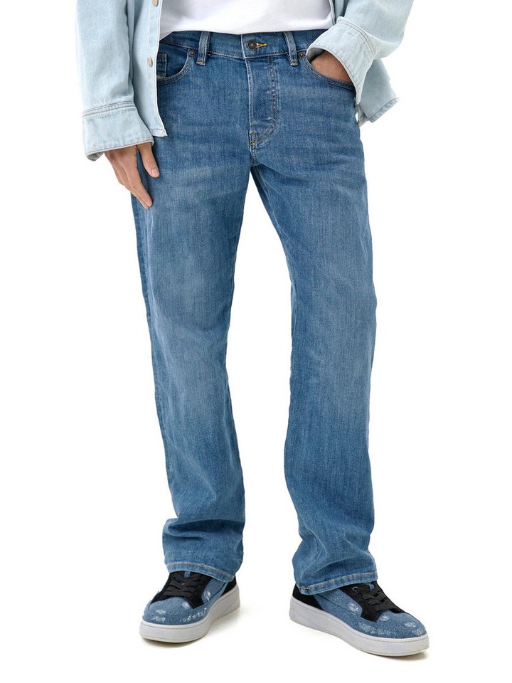 Diesel Straight-Jeans Regular Fit, niedrige Leibhöhe - D-Mihtry 0ELAV Stretch Denim, gerade Beinform von Diesel