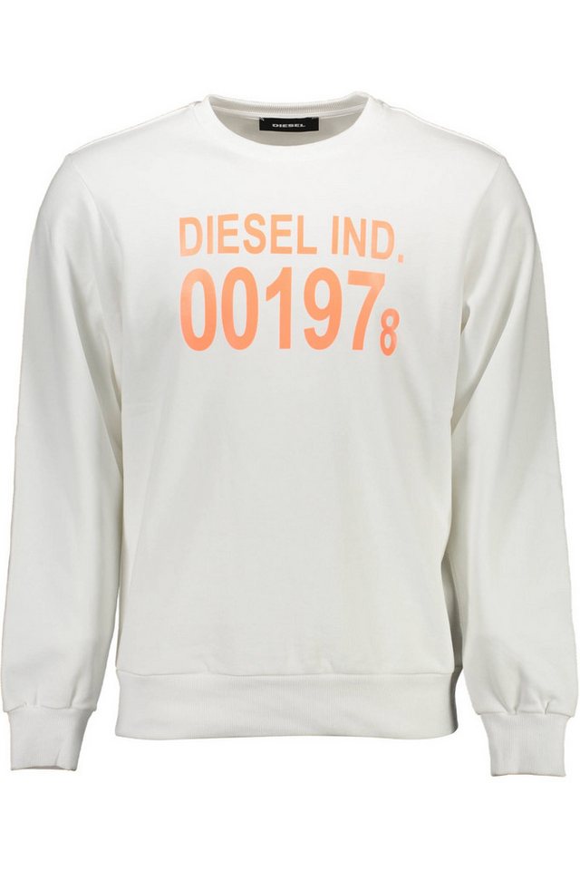 Diesel Sweatshirt Moderner Herrenpullover in Weiß: Rundhals von Diesel