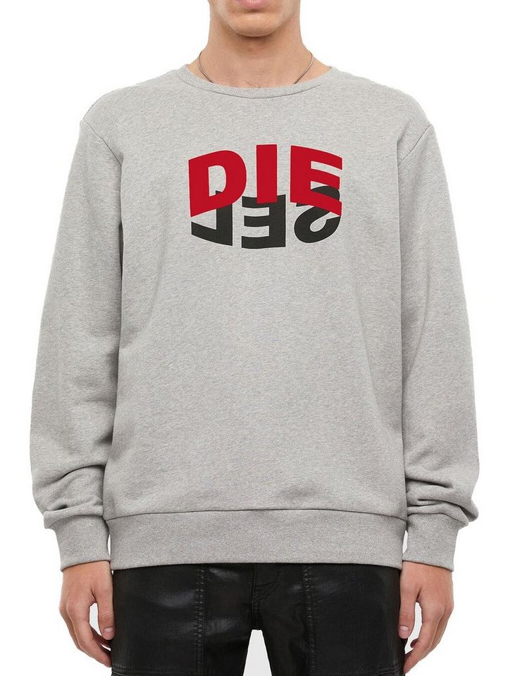 Diesel Sweatshirt Regular Fit Supersoft Pullover - S-GIRK-N80 Grau von Diesel