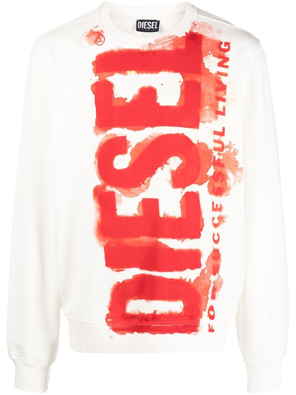 Diesel Sweatshirt mit Logo-Print - Nude von Diesel