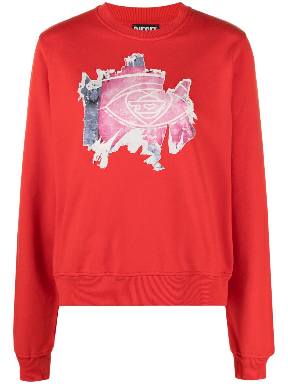 Diesel Sweatshirt mit grafischem Print - Rot von Diesel