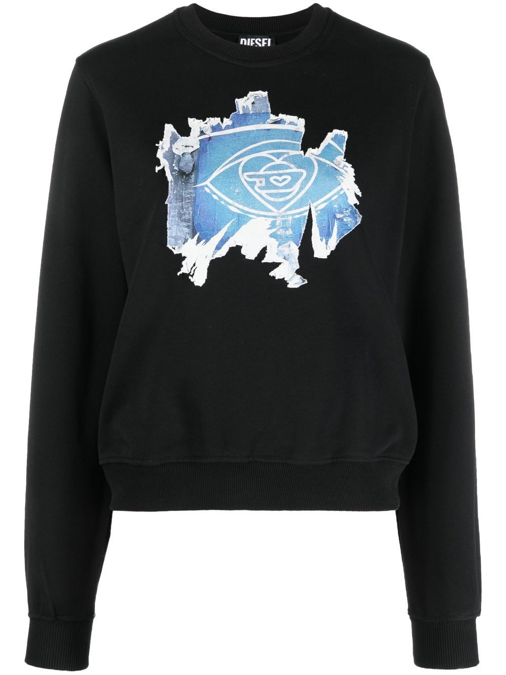 Diesel Sweatshirt mit grafischem Print - Schwarz von Diesel