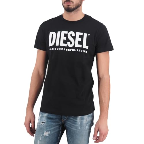Diesel T-Diego-Logo Herren T-Shirt, Farbe:Schwarz, Größe:L von Diesel