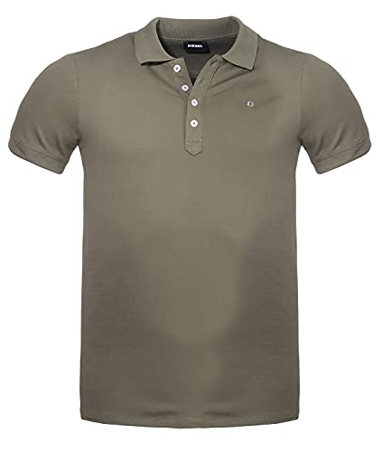 Diesel T-Heal Camicia Khaki Grünes Polo-Shirt von Diesel