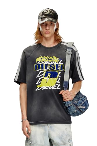 Diesel_T-ROXT-Stripe Maglietta_Shirt_Farbe: Schwarz_3XL von Diesel