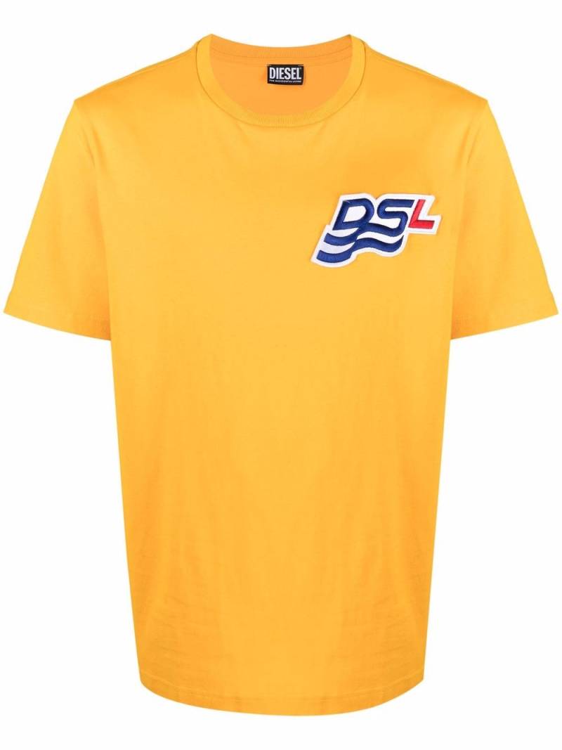 Diesel T-Shirt mit Logo-Patch - Gelb von Diesel