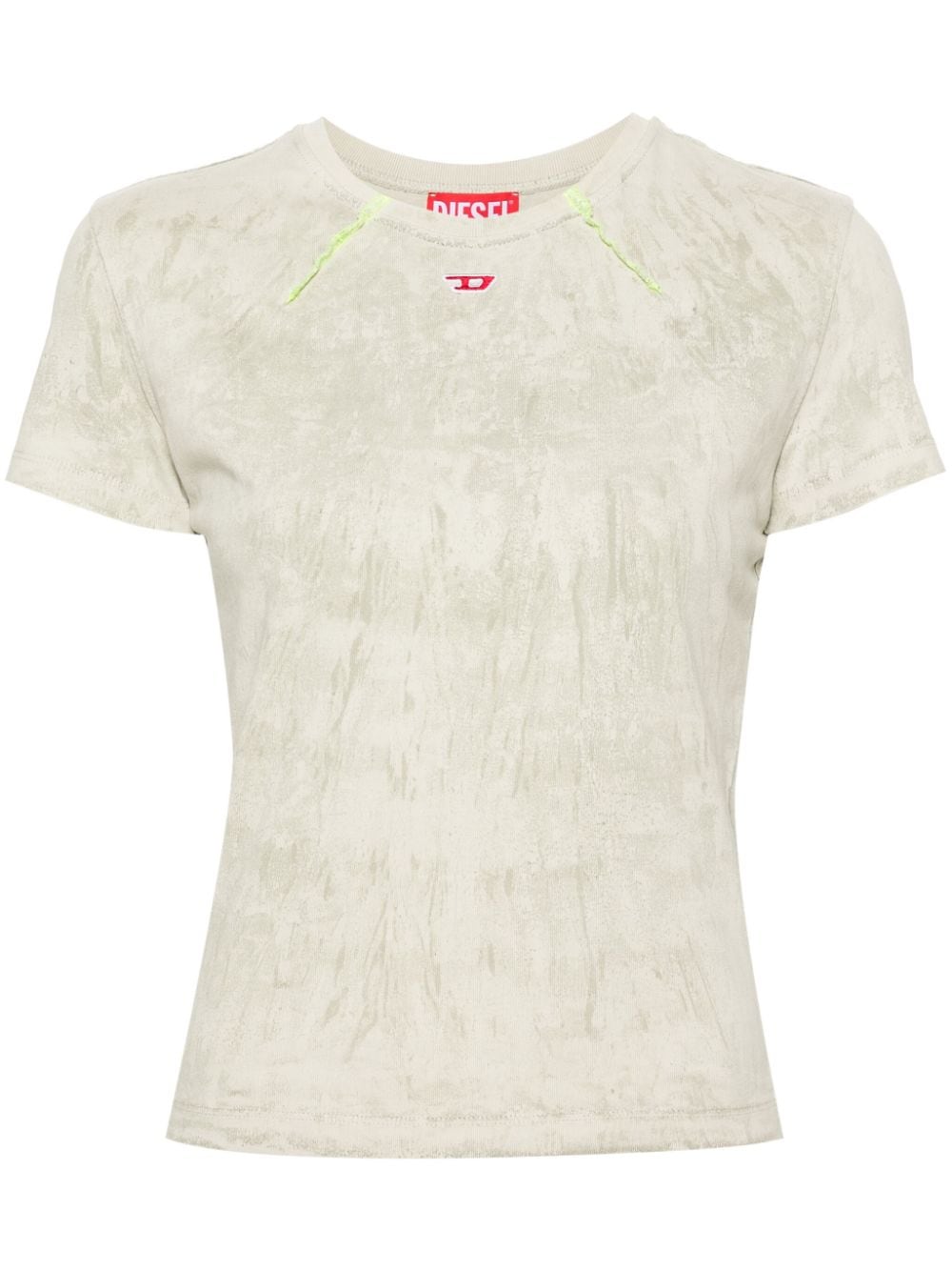 Diesel T-Shirt mit Logo-Patch - Nude von Diesel