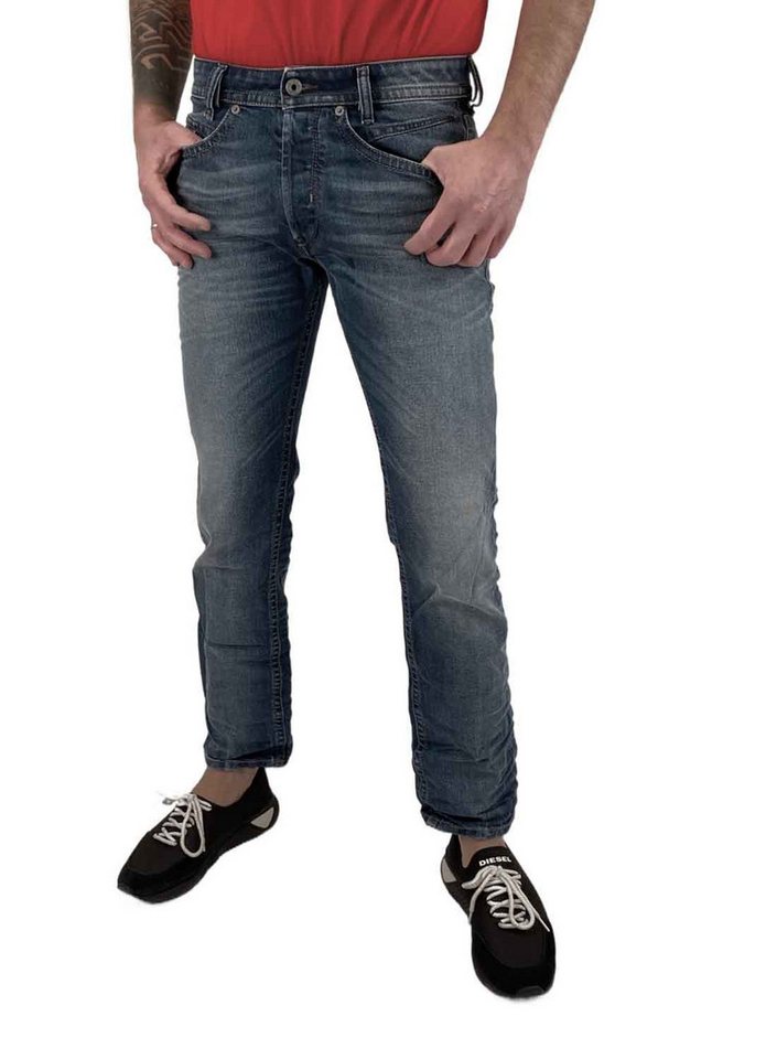 Diesel Tapered-fit-Jeans Diesel Herren Akee 084DF Jeans Hose Slim Tapered von Diesel