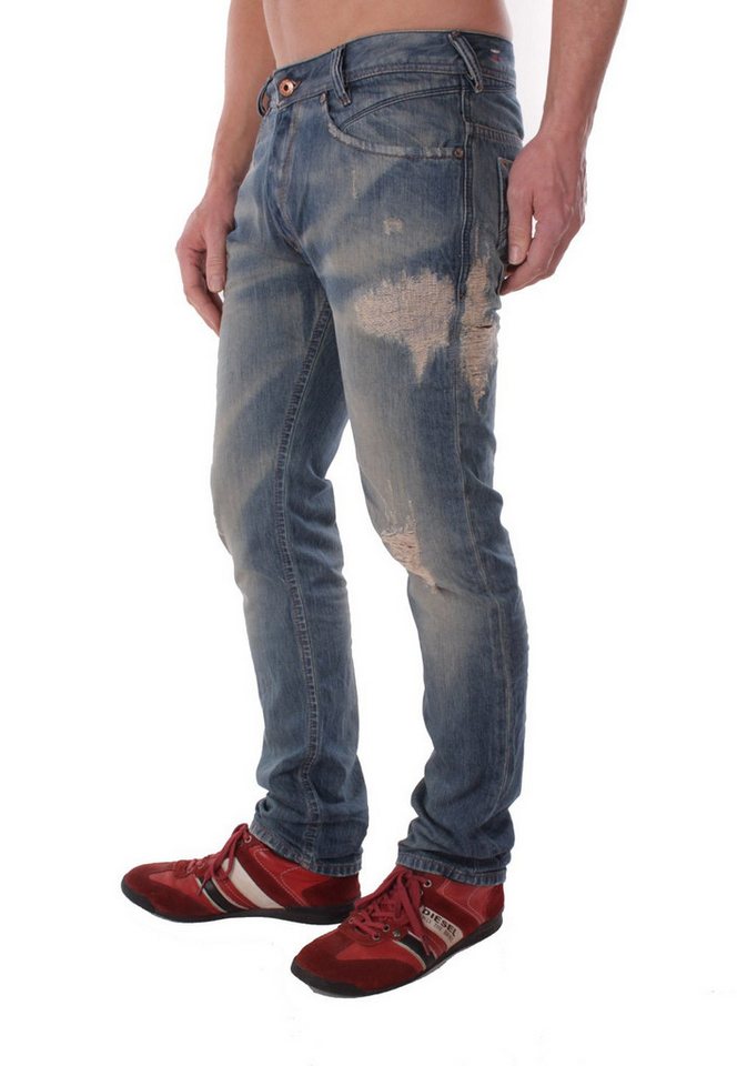 Diesel Tapered-fit-Jeans Diesel Iakop 0816K Herren Jeans Hose Slim Tapered von Diesel
