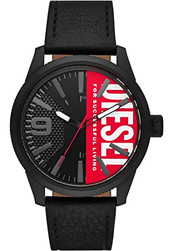 Diesel Herrenuhr Rasp NSBB 3-Zeiger-Werk Edelstahl schwarz, DZ2180 von Diesel