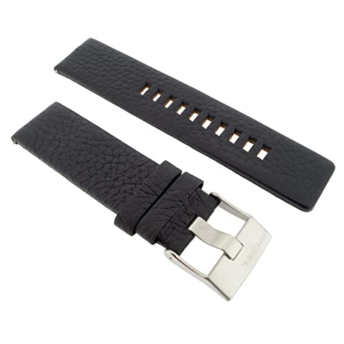 Diesel Uhrband Wechselarmband LB-DZ1659 Original Ersatzband DZ 1659 Uhrenarmband Leder 24 mm Schwarz von Diesel
