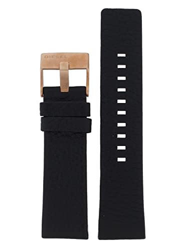 Diesel Uhrband Wechselarmband LB-DZ4297 Original Ersatzband DZ 4297 Uhrenarmband Leder 24 mm Schwarz von Diesel