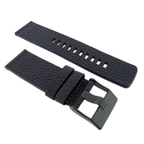 Diesel Uhrenarmband 24mm Leder Schwarz Uhrband DZ-4311 / LB-DZ4311 von Diesel