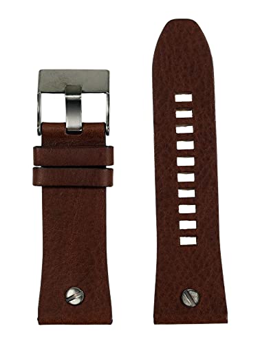 Diesel Uhrband Wechselarmband LB-DZ7314 Original Ersatzband DZ 7314 Uhrenarmband Leder 28 mm Braun von Diesel