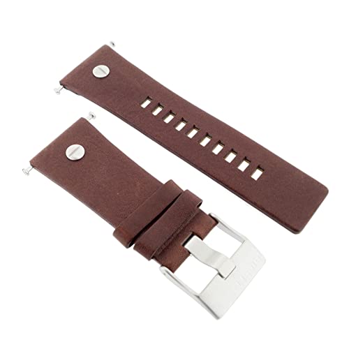 Diesel Uhrband Wechselarmband LB-DZ7322 Original Ersatzband DZ 7322 Uhrenarmband Leder 28 mm Braun von Diesel