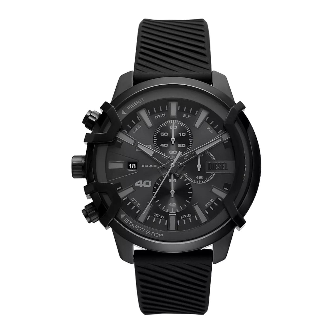 Diesel Uhren - Diesel Griffed Chronograaf Herrenuhr DZ4650SET - Gr. unisize - in Schwarz - für Damen von Diesel