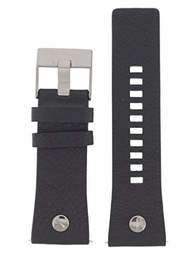 Diesel Uhrenarmband 28mm Leder Schwarz Uhrband DZ-3748 / LB- DZ3748 von Diesel