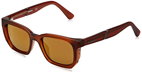 Diesel Unisex-Erwachsene DL0257 43G 47 Sonnenbrille, Orange (Arancio Op/Marrone Specchiato) von Diesel