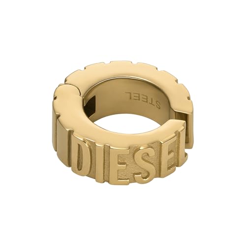 Diesel Unisex Font Ear-Cuff-Ohrring Edelstahl goldfarben, DX1565710 von Diesel