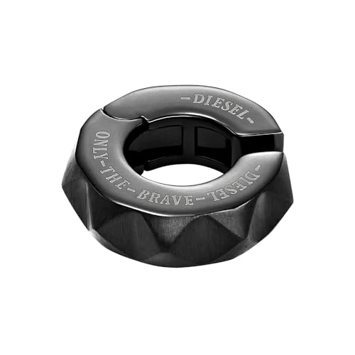 Diesel Unisex Font Ear-Cuff-Ohrring Edelstahl schwarz, DX1556001 von Diesel