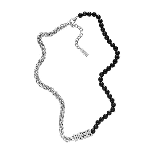 Diesel Herrenhalskette aus 2-farbigem Edelstahl mit Karabinerverschluss von Diesel