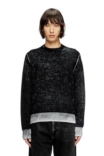 Diesel Unisex K-larence-b Knitwear Sweatshirt, Schwarz Schwarz Schwarz, XXL von Diesel