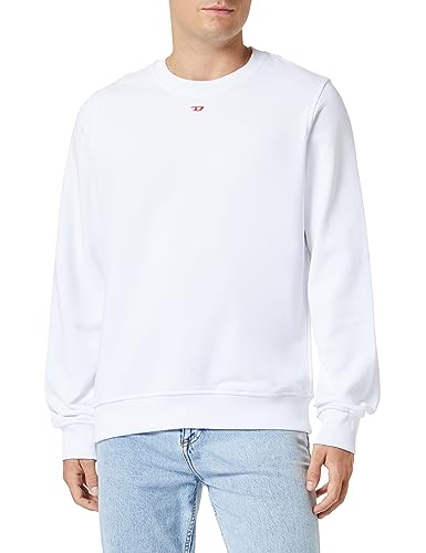 Diesel Unisex S-Ginn-d Sweat-Shirt Sweatshirt, Hellweiß, XXS von Diesel