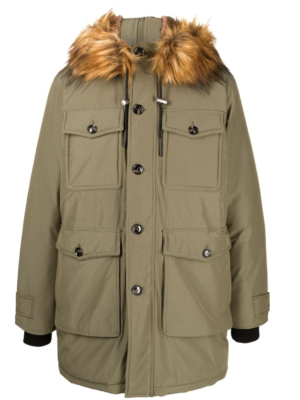 Diesel W-Jorgy Parka mit Faux Fur - Grün von Diesel