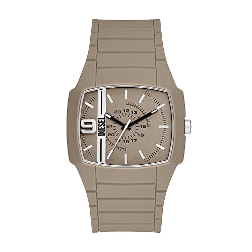 Diesel Herrenuhr Cliffhanger 2.0, QuarzDreizeigerwerk, 45MM Nude Mixed Gehäuse mit Silikonarmband, DZ2167 von Diesel