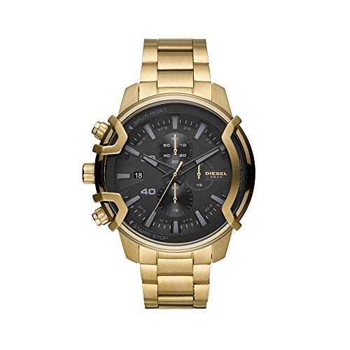 Diesel Uhr für Herren Griffed, QuarzChronographenwerk, 48mm GoldEdelstahlgehäuse mit Edelstahlarmband, DZ4522 Diesel Uhr für Herren Griffed, QuarzChronographenwerk, 48mm GoldEdelstahlgehäuse mit Edelstahlarmband, DZ4522 von Diesel