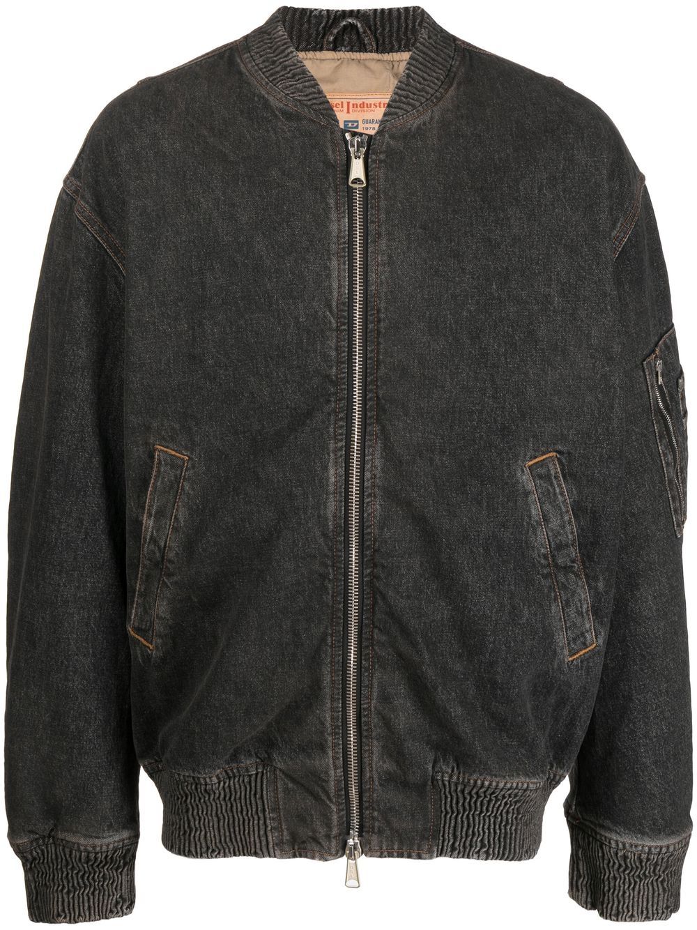 Diesel D-Weltik Bomberjacke im Jeans-Look - Schwarz von Diesel